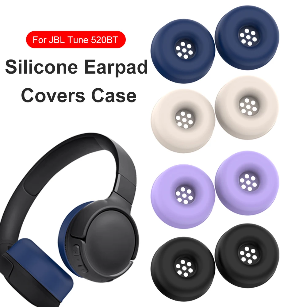 Fundas de silicona para auriculares JBL Tune 520BT, almohadillas para los oídos, cojines impermeables, antiarañazos - imagen 4