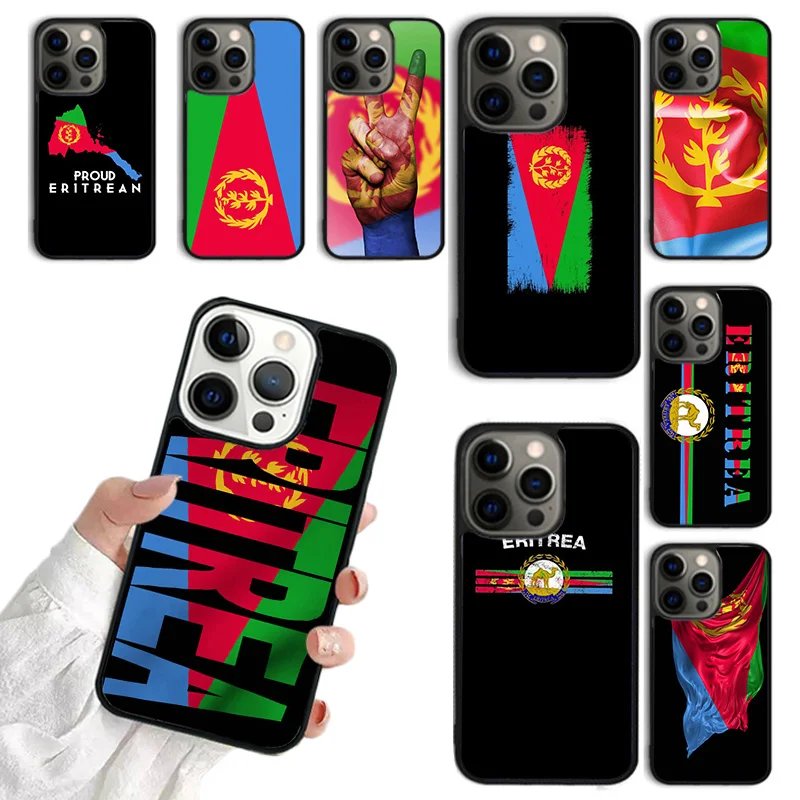 Funda de teléfono con bandera de Eritrea para iPhone 17 Air 16 15 14 12 13 PLUS 11 PRO MAX, Fundas traseras