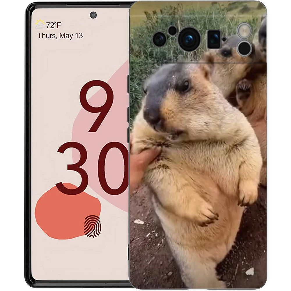 Funda de teléfono marmot para Google Pixel 9 8 7 6 Pro XL 8A 6A 7A 5G suave a prueba de golpes TPU cubierta negra Fundas - imagen 5