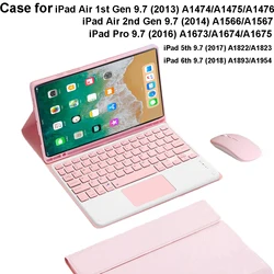 Funda teclado Bluetooth iPad 9,7 pulgadas 5.ª/6.ª, Air y Pro