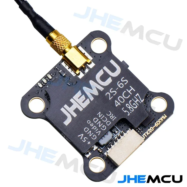 JHEMCU VTX20-600 FPV 5,8G 7-26V 0MW/200/400/600/40CH transmisor VTX para modelos RC marco de Dron de carreras con visión en primera persona de largo alcance - imagen 2