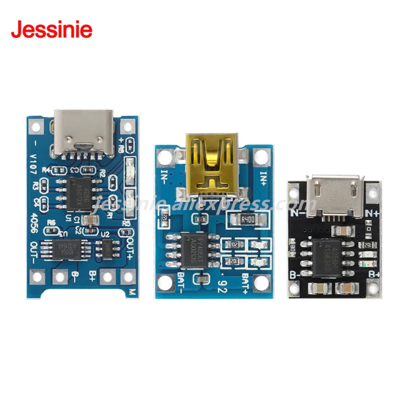 20 piezas/1 unidad TP4056 1A cargador de batería de iones de litio lineal módulo de placa de carga protección Mini interfaz USB Micro tipo C - imagen 2