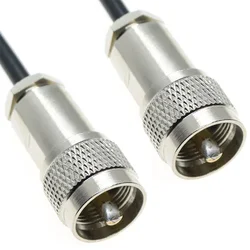 Cable coaxial RG58 PL259 UHF macho en ambos extremos
