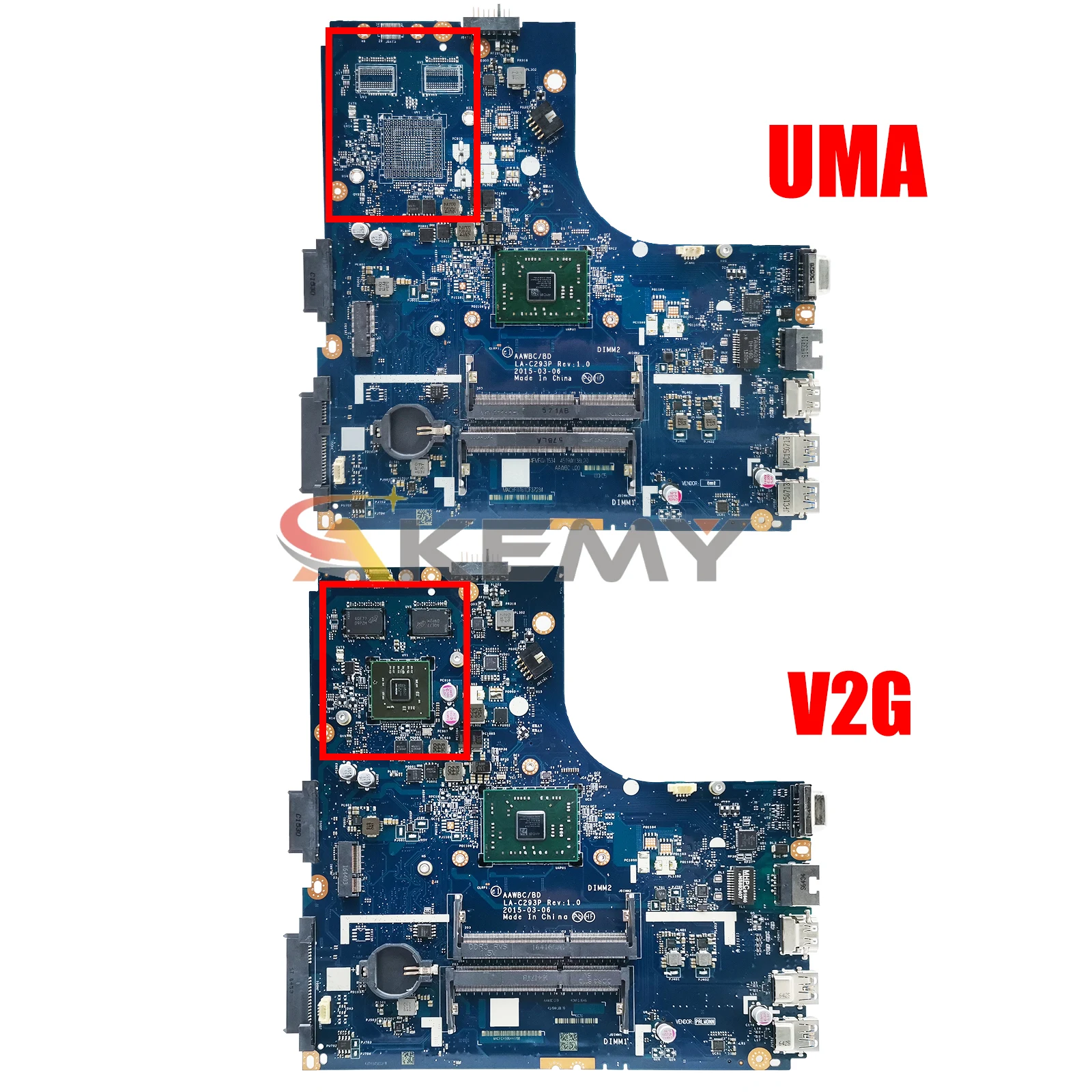 Placa base para portátil Lenovo B51-35 de 15 pulgadas AM7410 AAWBC/BD LA-C293P 5B20J2280011 5B20J2286311 prueba de placa base para ordenador portátil B41-35 - imagen 4