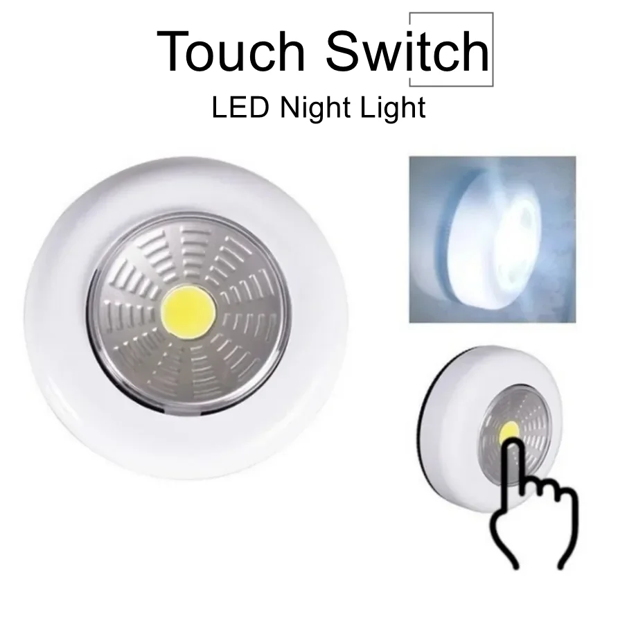 Interruptor táctil LED, luz nocturna, lámparas de pared inalámbricas para dormitorio, cocina, armario, armarios, luces portátiles alimentadas por batería - imagen 2
