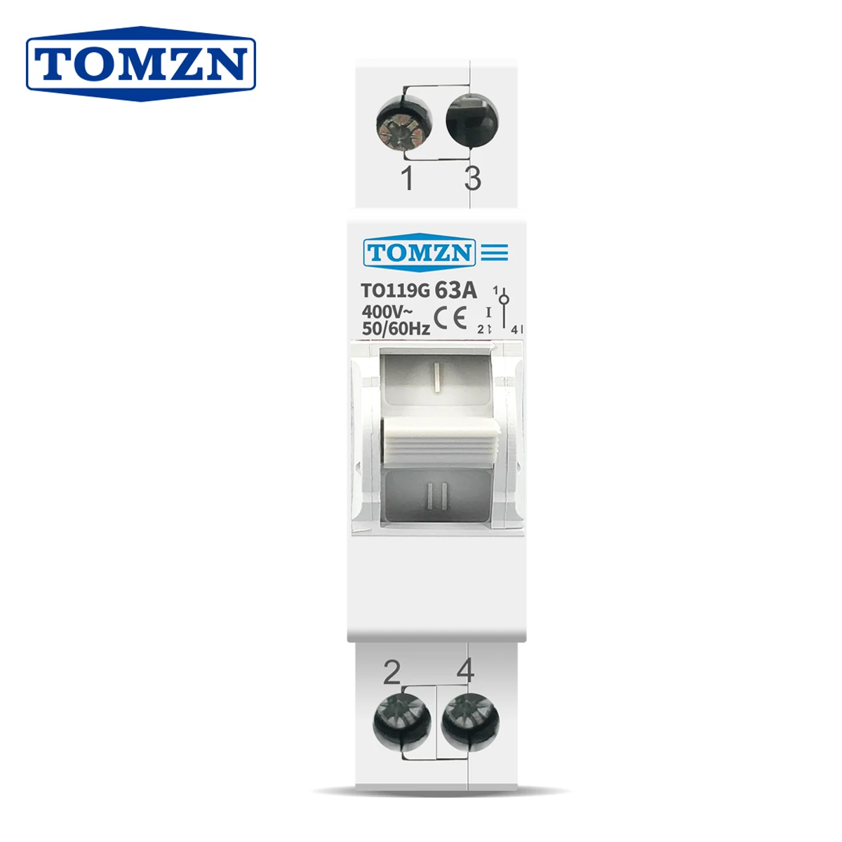 TOMZN 1P 63A MTS Doble potencia Transferencia manual Interruptor de aislamiento Disyuntor de enclavamiento