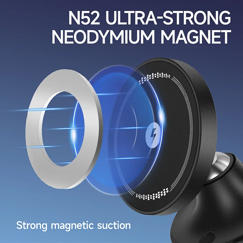 Cargador de coche inalámbrico rápido de 15W, soporte para teléfono para iPhone 17 16 15 14 13 Pro Max, soporte Mag-safe para Samsung S25 S24 S23 S22 FE - imagen 4