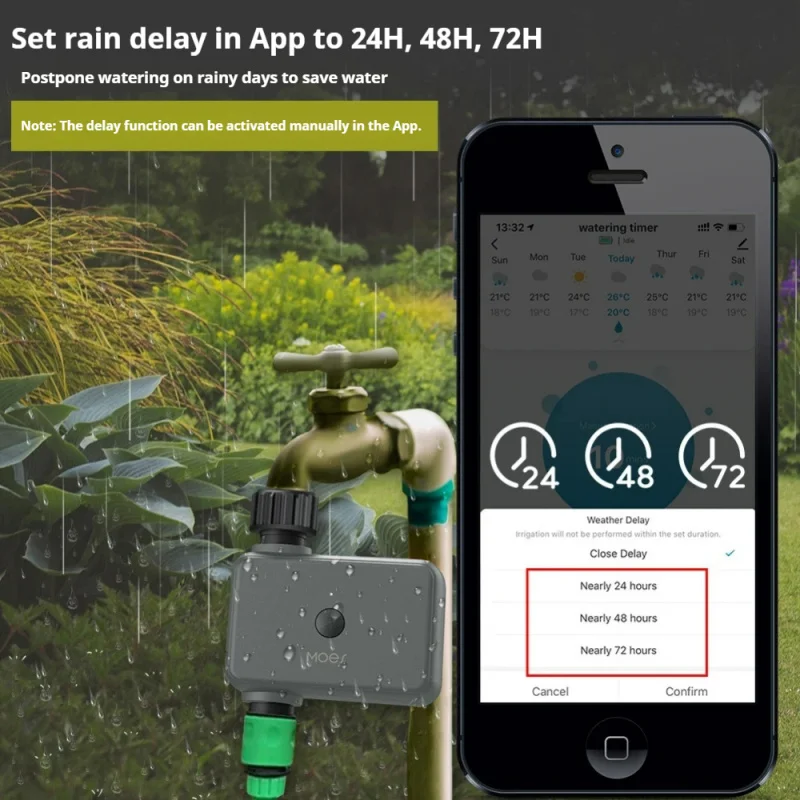 Système d'irrigation goutte-à-goutte intelligent Tuya, avec minuterie, arrosage automatique du jardin domestique avec contrôle par application, étanche IP55 - imagen 5