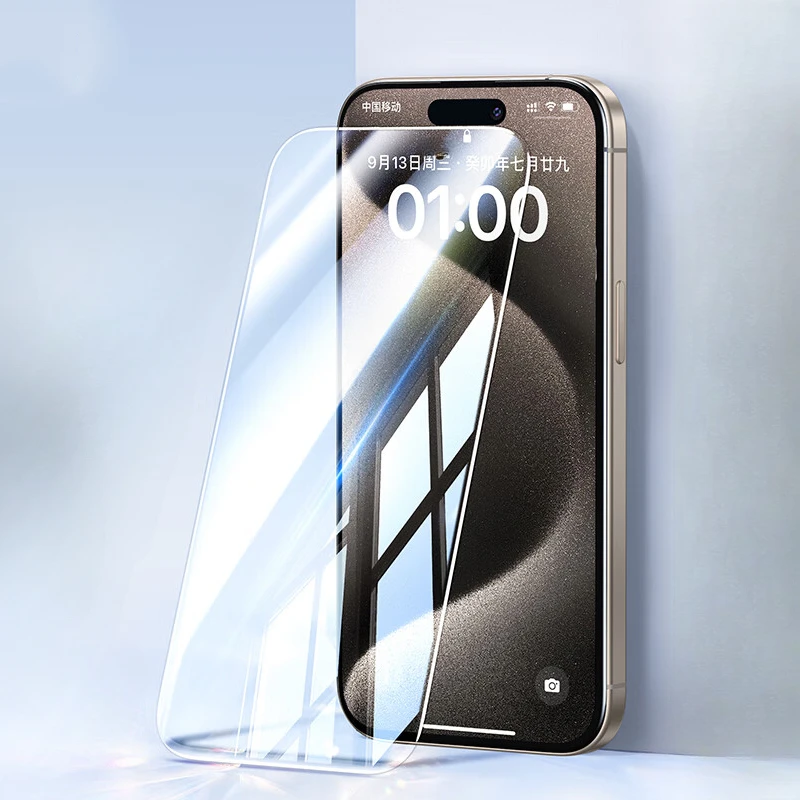 Vidrio templado 9H para iPhone 16Pro Max Plus 16ProMax 16Plus 16Pro Protector de pantalla película templada ultrafina cubierta completa - imagen 2