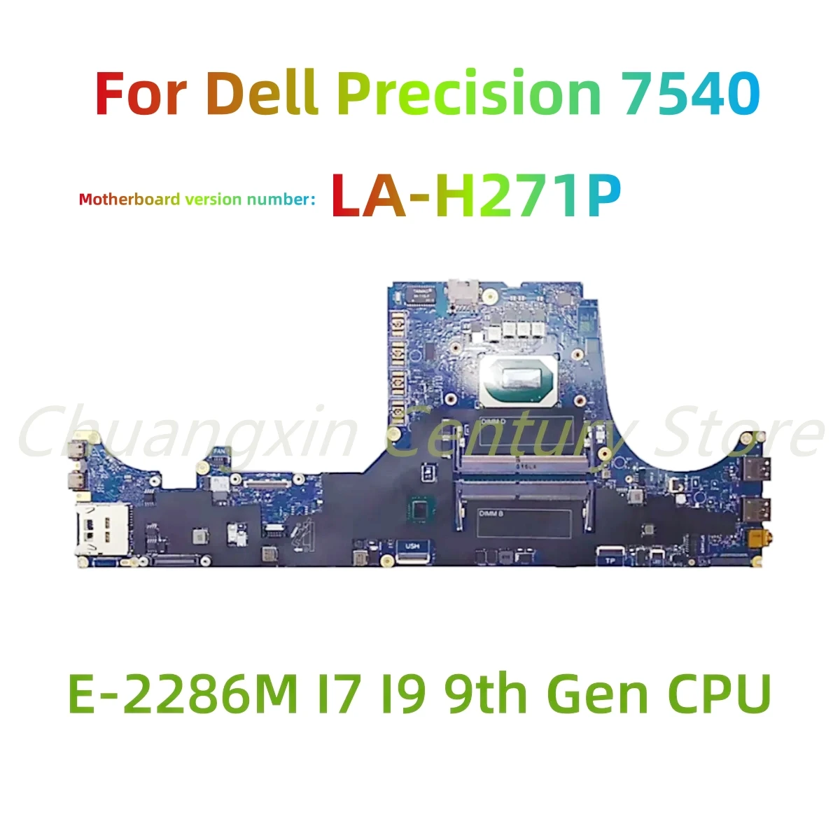 Placa base LA-H271P adecuada para portátil Dell Precision 7540 con E-2286M I7 I9 CPU de 9. a generación 100% probado trabajo completo