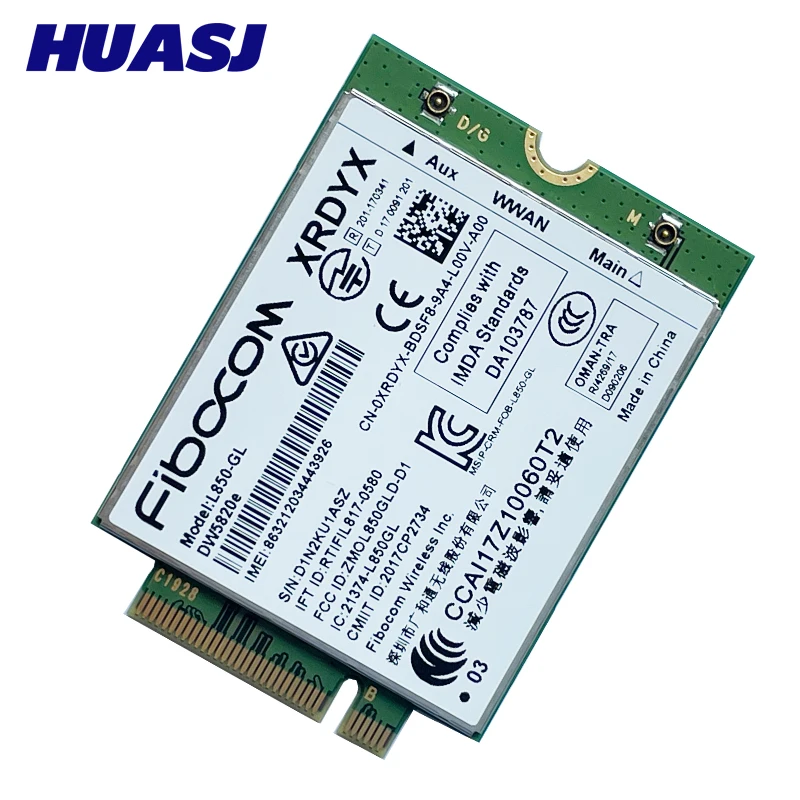 HUASJ-Módulo de tarjeta DW5820e L850-GL LTE 4G para portátil Dell, 3500, 5400, 5420, 7400 - imagen 3