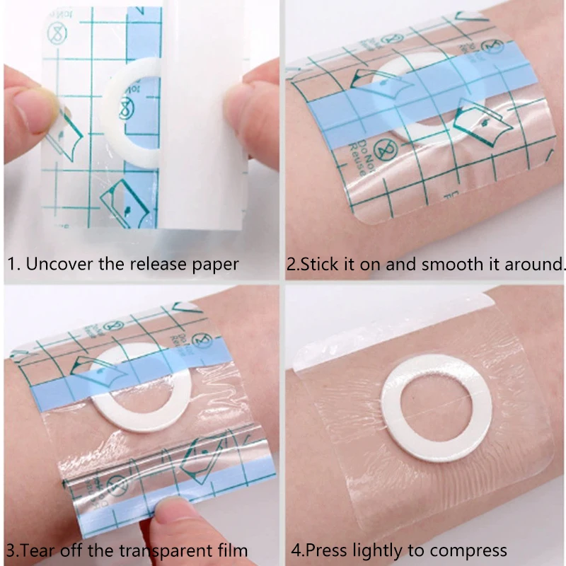 100 Uds cinta adhesiva médica impermeable cinta transparente PU antialérgico vendaje Medicinal para heridas cinta de fijación - imagen 2
