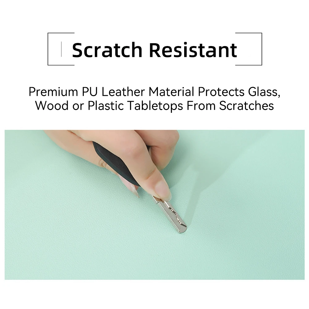 Alfombrilla de ratón de cuero PU de Color sólido resistente al agua, alfombrilla de ratón antideslizante para juegos, suministros escolares, accesorios de oficina, juego de escritorio 21*25cm - imagen 4