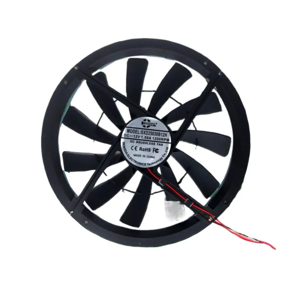 Ventilador Industrial 250mm 12V Doble Rodamiento - imagen 5