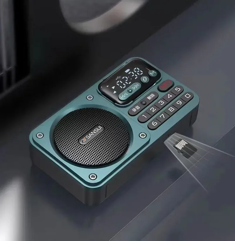 SanSui F22 Radio Multimedia altavoz inalámbrico Bluetooth altavoz portátil con tarjeta HiFi altavoz de música Digital para acampar al aire libre - imagen 5