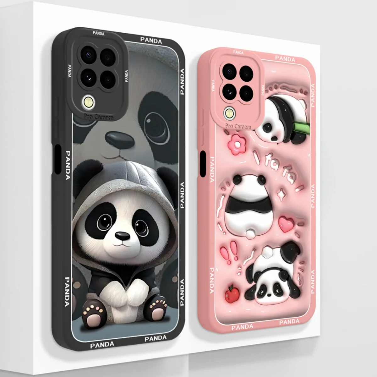 Para Samsung M22 M32 A22 4G Funda lindo Panda suave silicona líquida Funda trasera de teléfono para Galaxy M 22 32 A 22 Funda protectores de cámara