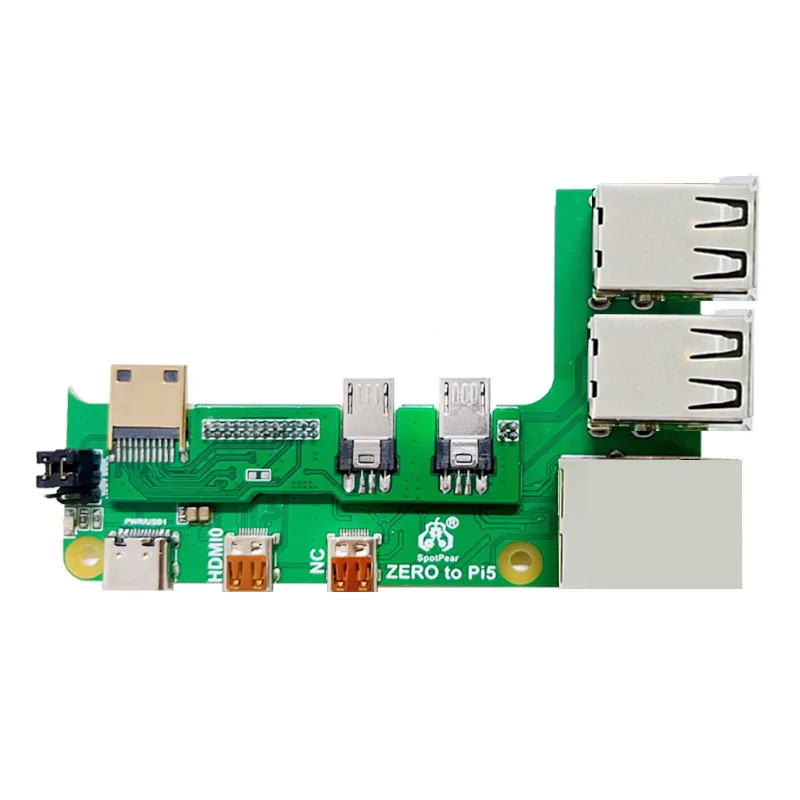 Raspberry Pi Zero a Raspberry Pi 5 adaptador de interfaz Zero 2w a Pi5 placa de expansión Zero Pi0 USB HUB RJ45 HAT - imagen 3