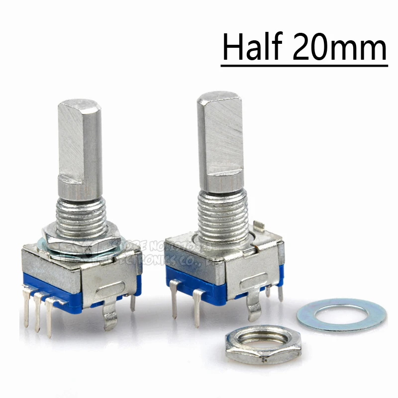 Codificador rotatorio de eje medio/ciruela, longitud del mango 15mm 20mm interruptor de código EC11 potenciómetro digital con interruptor 5PIN 3PIN 5 uds - imagen 3