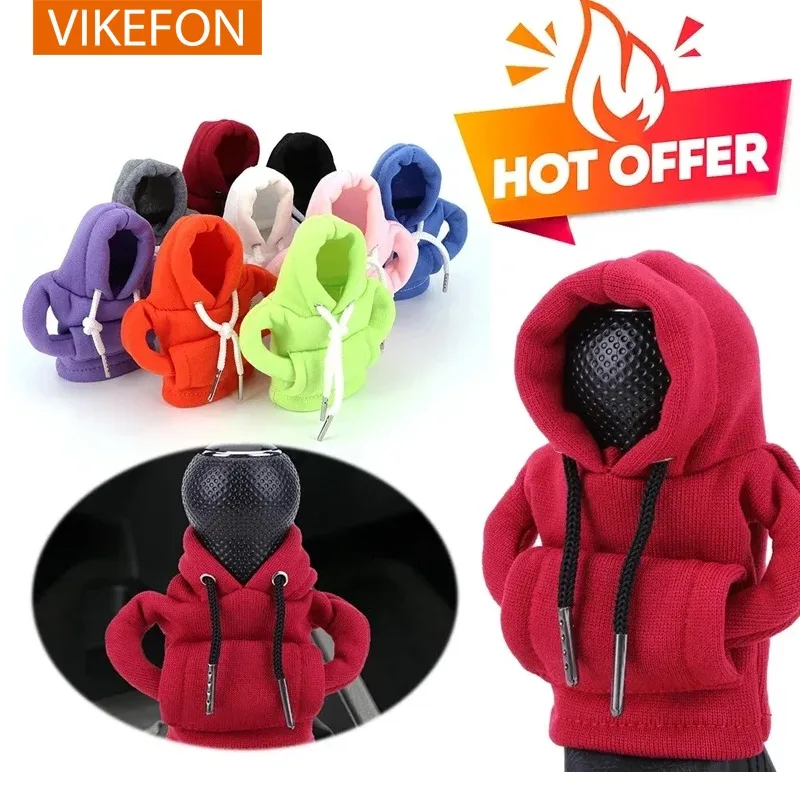 VIKEFON-Sudadera con capucha lavable para cambio de marchas de coche, decoración divertida, Kit de manija de palanca de cambios de coche, accesorios universales creativos para Interior de coche