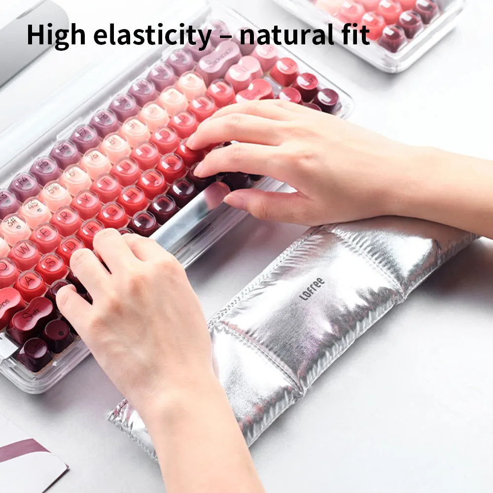 Lofree Cloud bolsa de almacenamiento soporte de mano chica alta apariencia tipo muñequeras almohada de mano acolchada gruesa - imagen 5