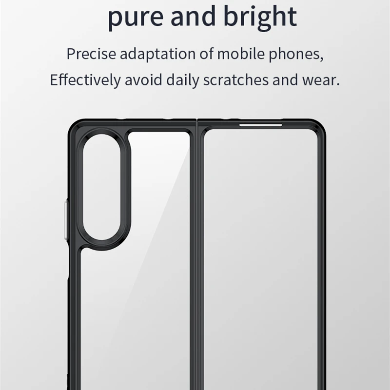 Para Samsung Z Fold 4 funda Samsung Galaxy Z Fold 4 5G Capas nueva parte trasera transparente Color claro Fundas Samsung Z Fold4 Fold 4 - imagen 5