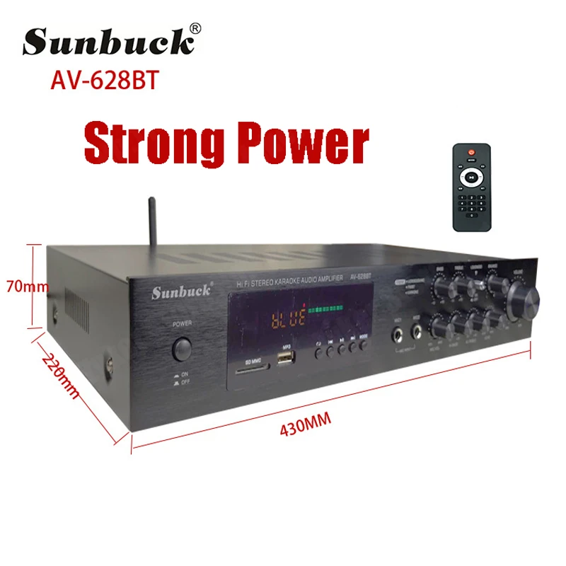 Amplificador Potencia Bluetooth USB FM con Mando a Distancia - imagen 5