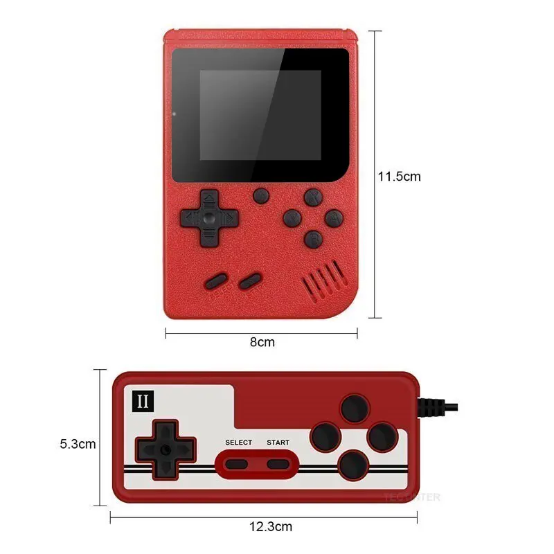 Mini reproductor de juegos de mano Retro, consola de videojuegos LCD portátil de 8 bits y 3,0 pulgadas, juegos de 500 integrados para regalo para niños - imagen 4