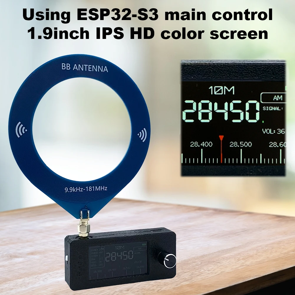 Nuevo SI4732 0,5-108 mhz Mini Radio de bolsillo LSB USB AM FM receptor de Radio de todas las bandas con antena pantalla IPS de 1,9 pulgadas HF SW MW VHF Radio - imagen 4