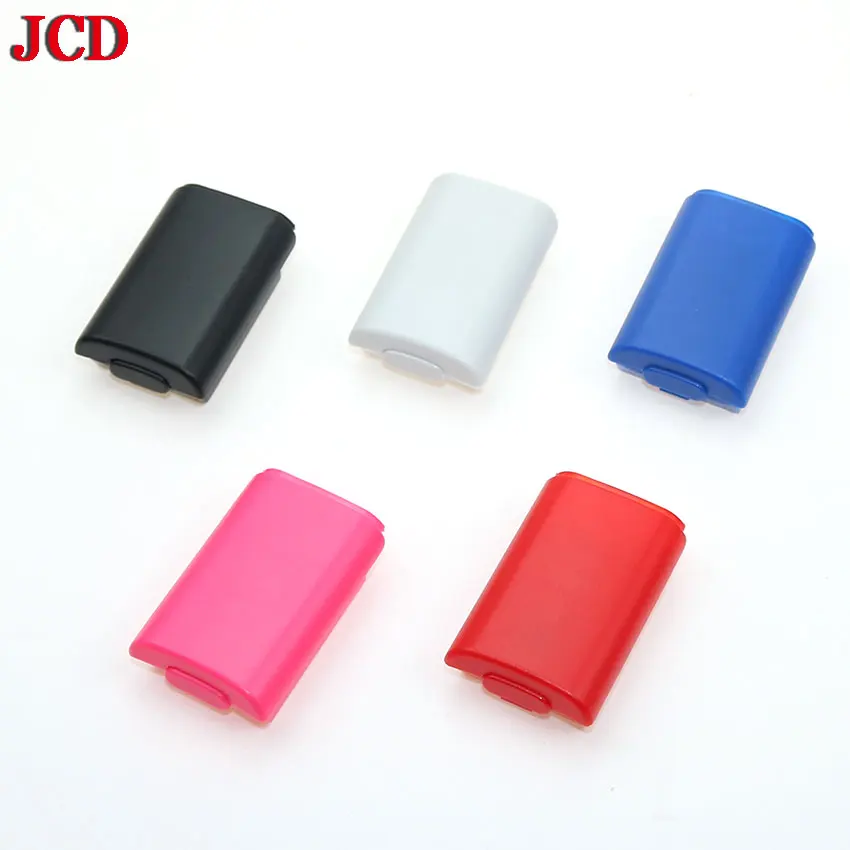 JCD-Paquete de cubierta trasera de batería AA, pieza de repuesto para mando inalámbrico Xbox 360, 4 tapas de agarre de silicona, color negro, 2 unidades - imagen 5