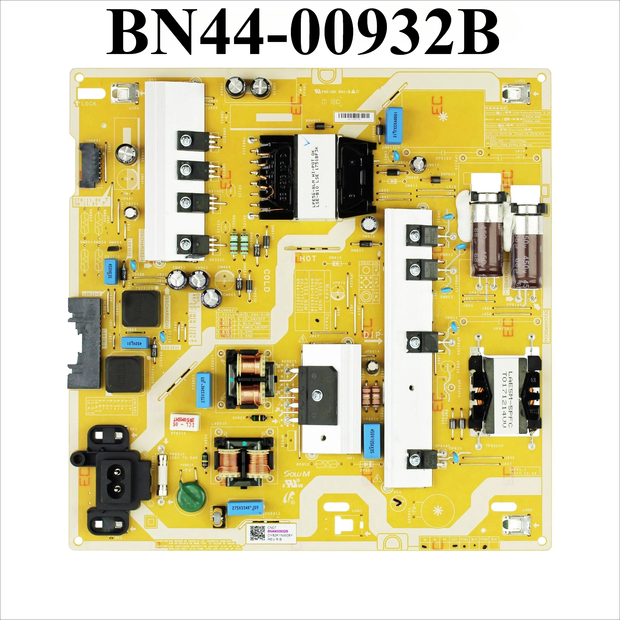 BN44-00932B L55E6_NSM Placa de alimentación para Samsung UN58NU710DF UN58NU7100F UN55NU7300G UN50NU7100F UN50NU7200F UN55NU6900B TV