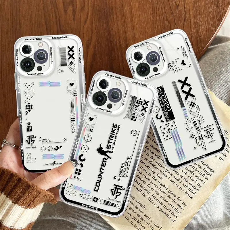 Funda de teléfono transparente para Samsung Galaxy S24 Ultra S23 FE S20 S21 S22 Plus A54 5G A55 A35 A25 A14 A15 A24 A34