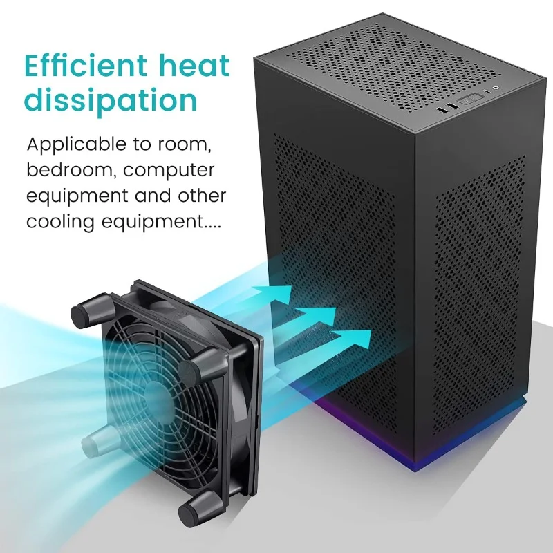 120mm x 25mm USB Silent Cooling Fans, ideal for DVRs, electronics, Xbox, dual-fan, high airflow for effective cooling - imagen 3