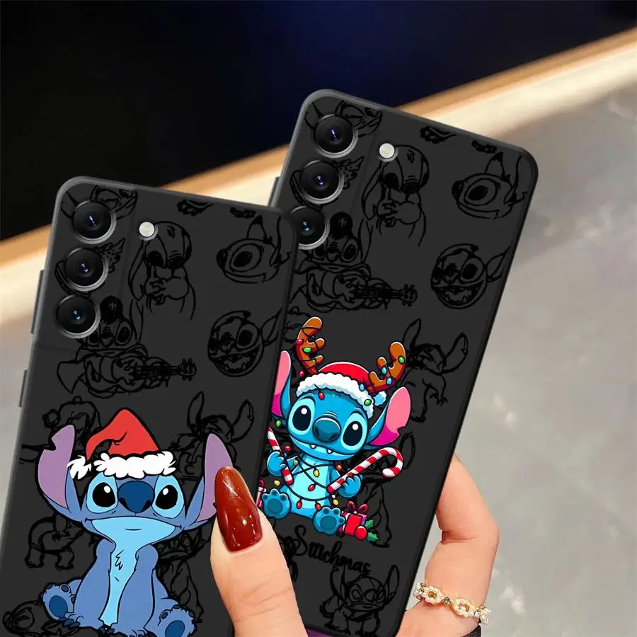 Funda para Samsung Galaxy A20 A13 A04 A40 A16 A70 A06 A10 A12 A17 A50 A05 A30 A15 funda negra suave para teléfono punto de dibujos animados Navidad - imagen 4