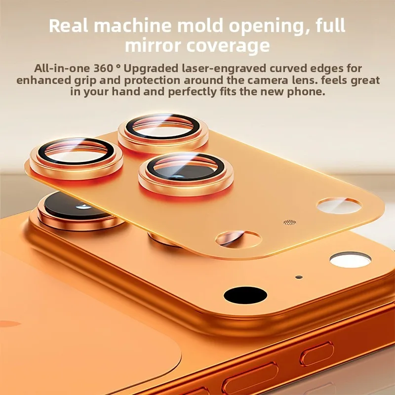 Protector de cámara de Metal para IPhone 17 Pro Series, cubierta de anillo de lente negra de aleación antiarañazos para IPhone 17 Pro Max /17 Pro - imagen 2