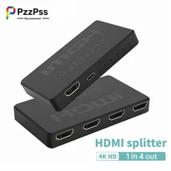 Conmutador HDMI 4K Selector Entradas 4 Puertos