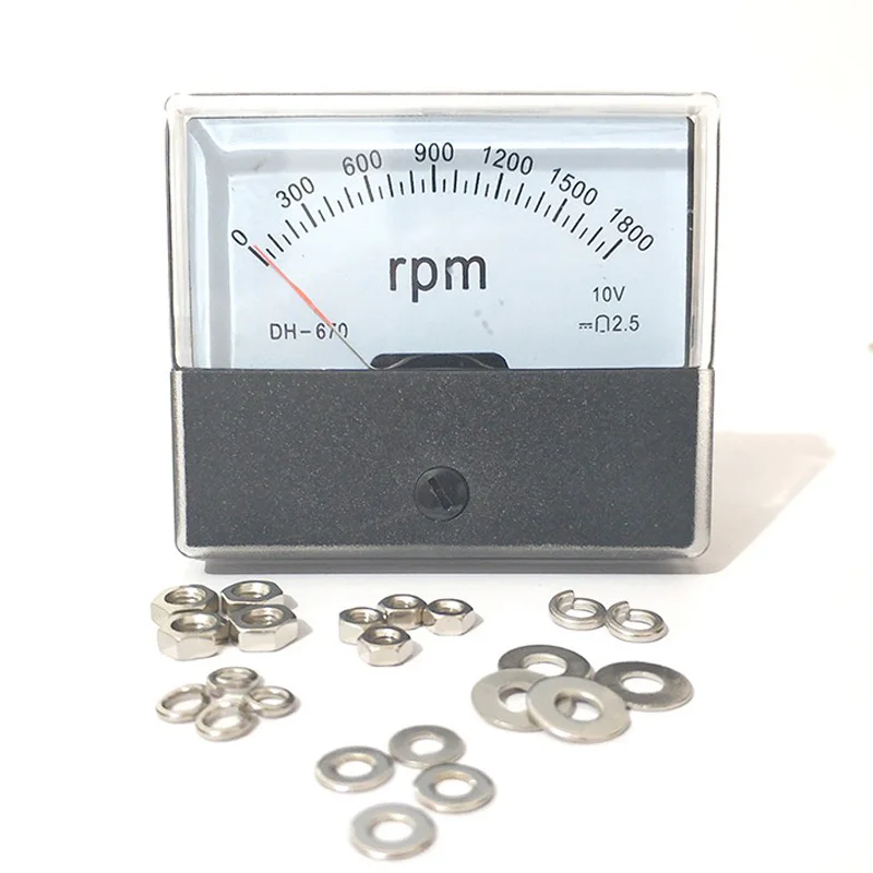 Tacómetro para convertidor de frecuencia, contador de velocidad DH670 rpm, CC 1800 rpm, CC 10V, panel medidor de DH-670 - imagen 4