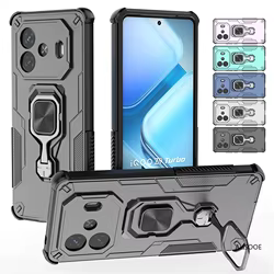 Béquille rotative Capa pour Vivo IQOO Z9 Turbo 5G, étui avec anneau magnétique, Protection de téléphone Fundas