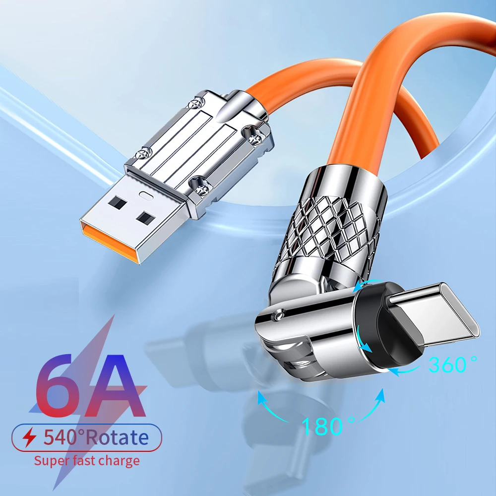 Cable USB-C Giratorio Carga Rápida – Silicona Líquida Antitracción - imagen 5