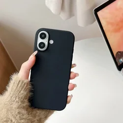 Funda de teléfono mate de silicona líquida para iphone 16 15 14 13 12 11 Pro Max 16 Plus 13 mini