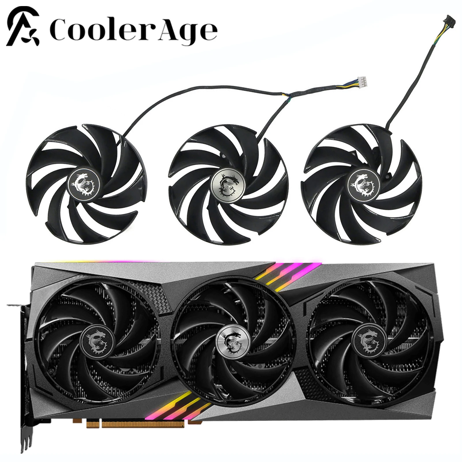 Ventilador de tarjeta de Video para MSI RTX 4080 4090 GAMING X TRIO, 95MM, PLD10020B12H, RTX4080, RTX4090, tarjeta gráfica de repuesto, GPU