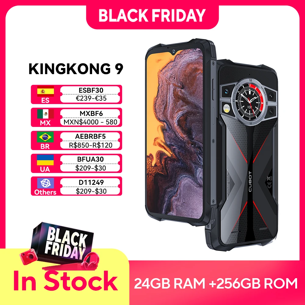 Cubot KingKong 9, Helio G99,Octa-Core, pantalla FHD+ de 120 Hz y 6,583", 24GB de RAM(12GB+12GB extendidos), ROM de 256GB, IP68 rugged smartphone, 10600mAh,cámara de 100MP, moviles baratos y buenos nuevos 2023,NFC movil - imagen 2