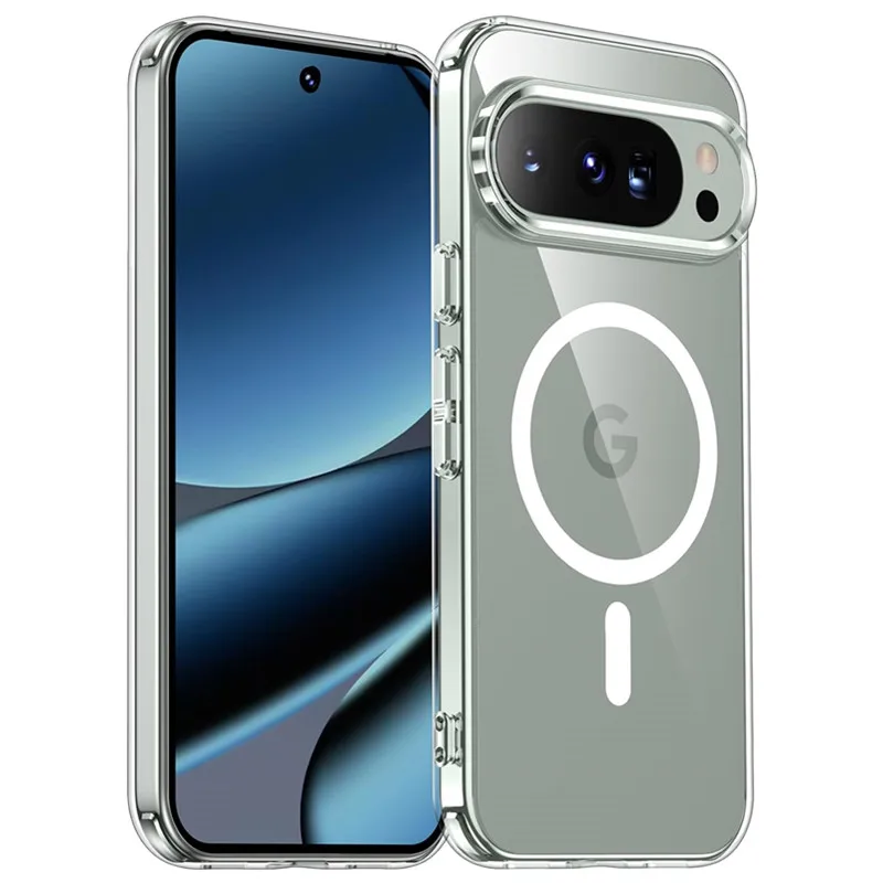 Funda suave transparente delgada de cristal magnético TPU para Google Pixel 8 9 10 Pro XL 10Pro 9Pro 8Pro 9A 8A Magsafe cubierta de teléfono transparente - imagen 2