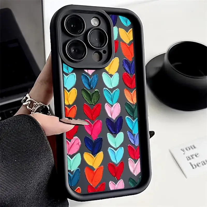 Funda de teléfono con forma de corazón de amor para OPPO Reno 10 5G 11 12 Pro 12F 8T 6 8 A3 Pro 7 4G 5 6 Lite A60 A78 A58 A77 A57 A98 A38 A17 - imagen 5