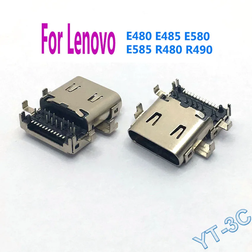 Enchufe de carga USB tipo C, conector de alimentación CC para Lenovo ThinkPad E480, E485, E580, E585, R480, R490, nuevo, 2 uds. - imagen 2