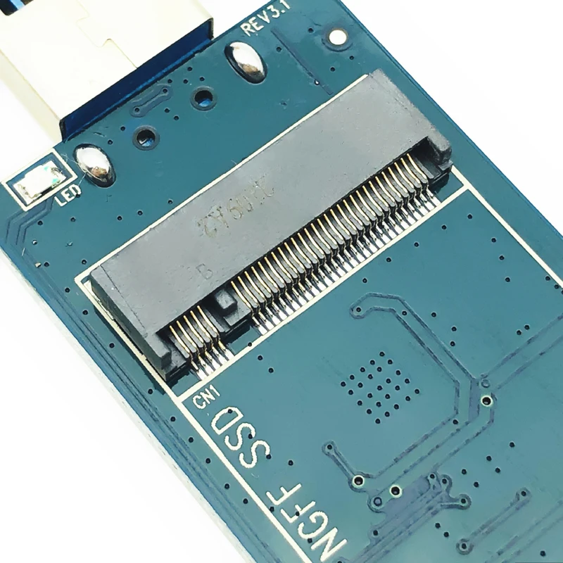 1 Uds. Adaptador M.2 a USB llave B M.2 SSD adaptador USB 3,0 No necesita Cable USB a 2280 M2 adaptador de unidad SSD convertidor NGFF lector SSD - imagen 3