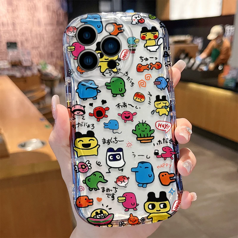 Funda T-Tamagotchi K-Kuchipatchi para iPhone 17 Air 16 E 15 14 Plus 13 12 Mini 11 Pro Max Fundas de silicona líquida a prueba de golpes Funda - imagen 4