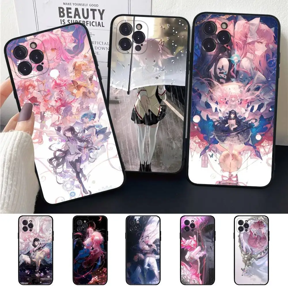 Funda de teléfono Puella Magi Madoka Magica para iPhone 16 15 14 13 12 Mini 11 Pro XS Max X XR SE 6 7 8 Plus, funda de silicona suave - imagen 3