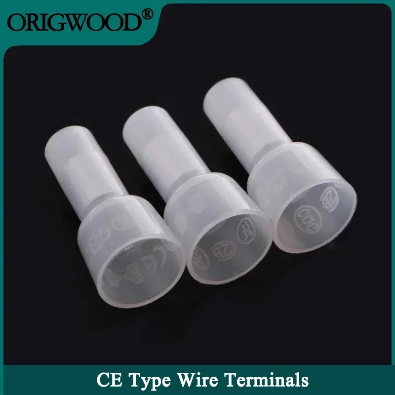 10 ~ 1000 Uds CE tipo Terminal de Cable CE-1 CE-2 CE-5 CE-8 línea de presión Nylon66 conector de tapa de extremo cerrado Cable de Audio de coche empalme de engarzado