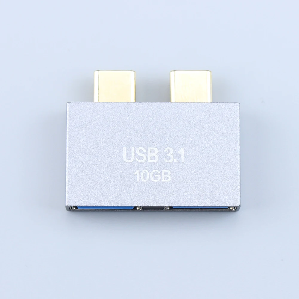 Adaptador de Cable USB C a doble USB 3,1, convertidor de puerto de carga tipo C macho a doble tipo C hembra, para Macbook y portátil - imagen 2