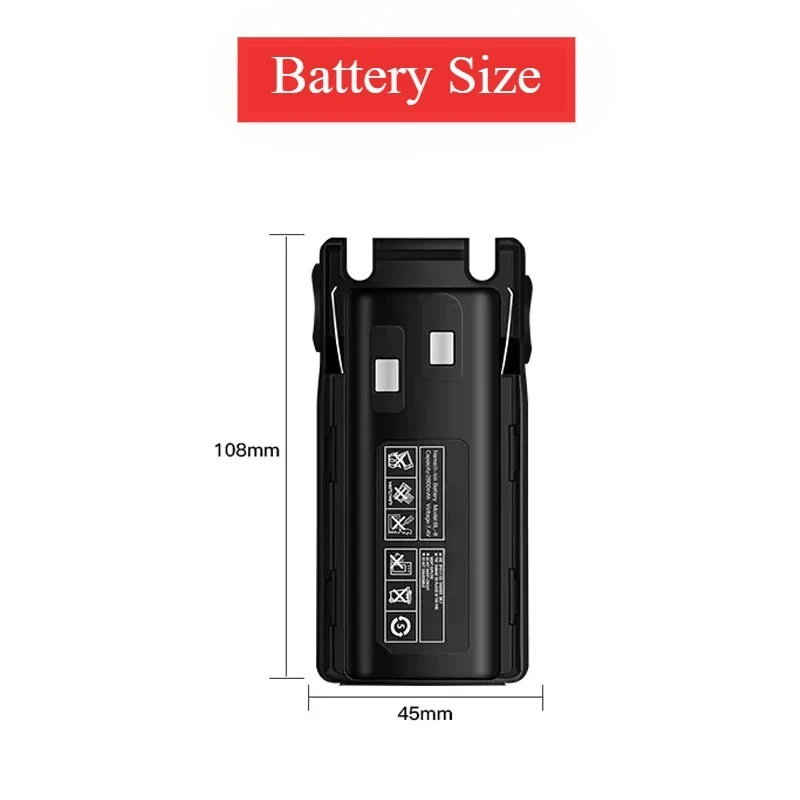 7,4 V 2800 mAh Compatible con Baofeng UV-82 batería para BL-8 UV-82HP UV82 UV-8D UV-89 UV-82HX batería recargable Walkie Talkie - imagen 3